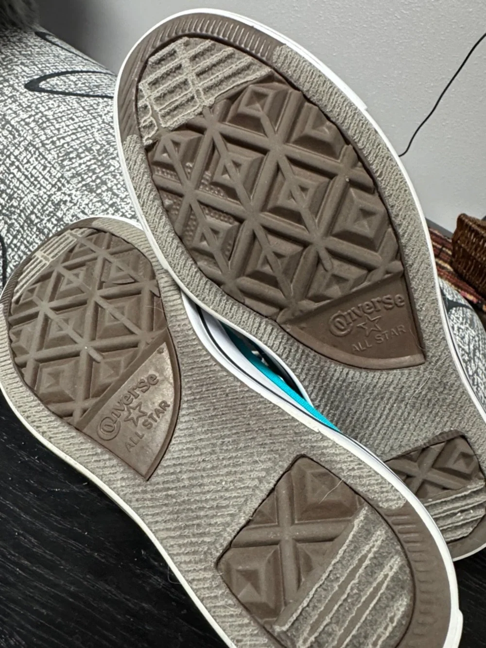 Converse Teal Low Top Sneakers with White Laces - Picture 9 of 10